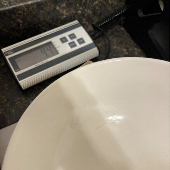 Two Soft White Footed Haeger 9" Stoneware Bowls - Picture 8 of 8